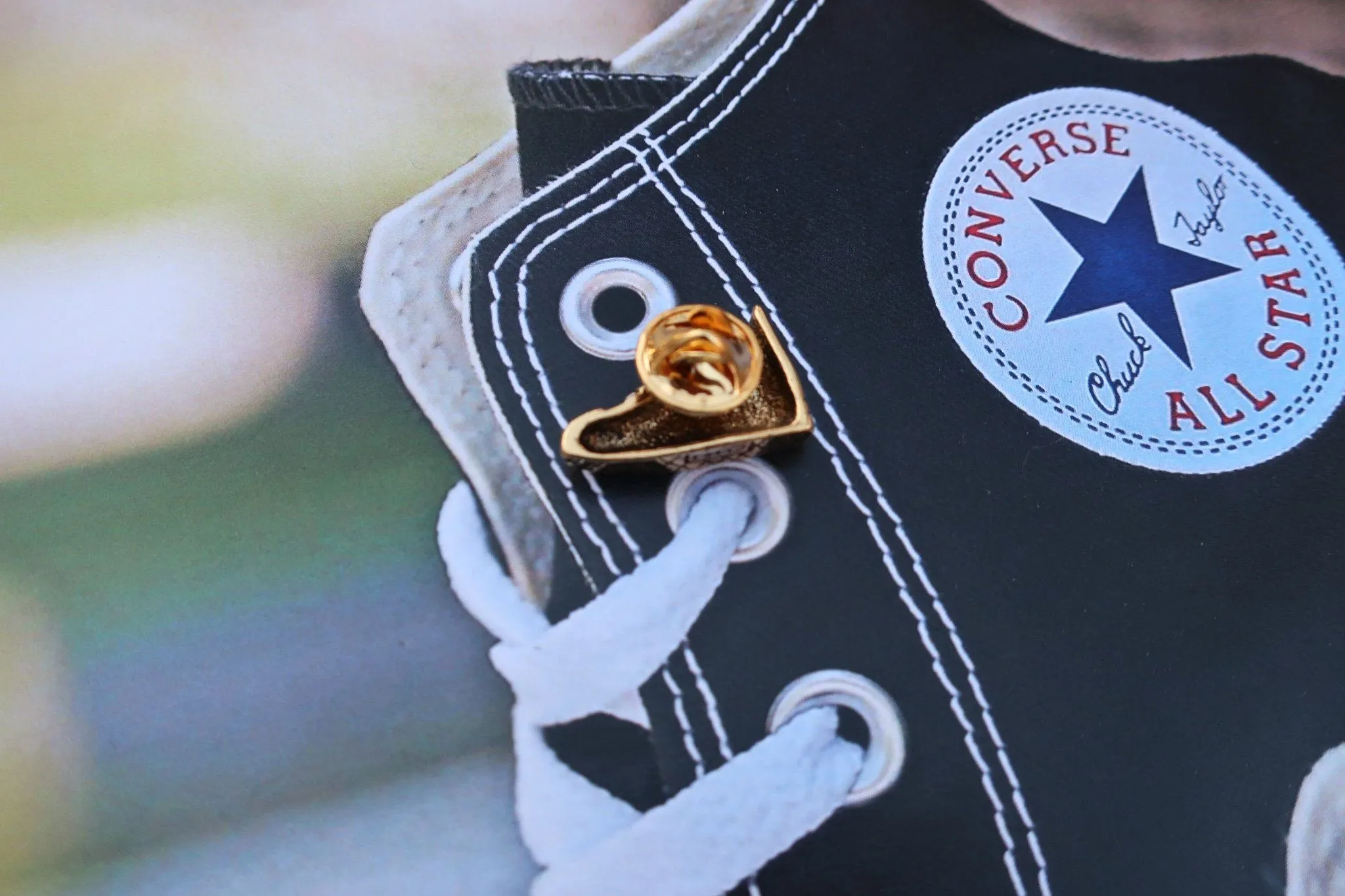 Converse Chuck Taylors Gold Lapel Pin