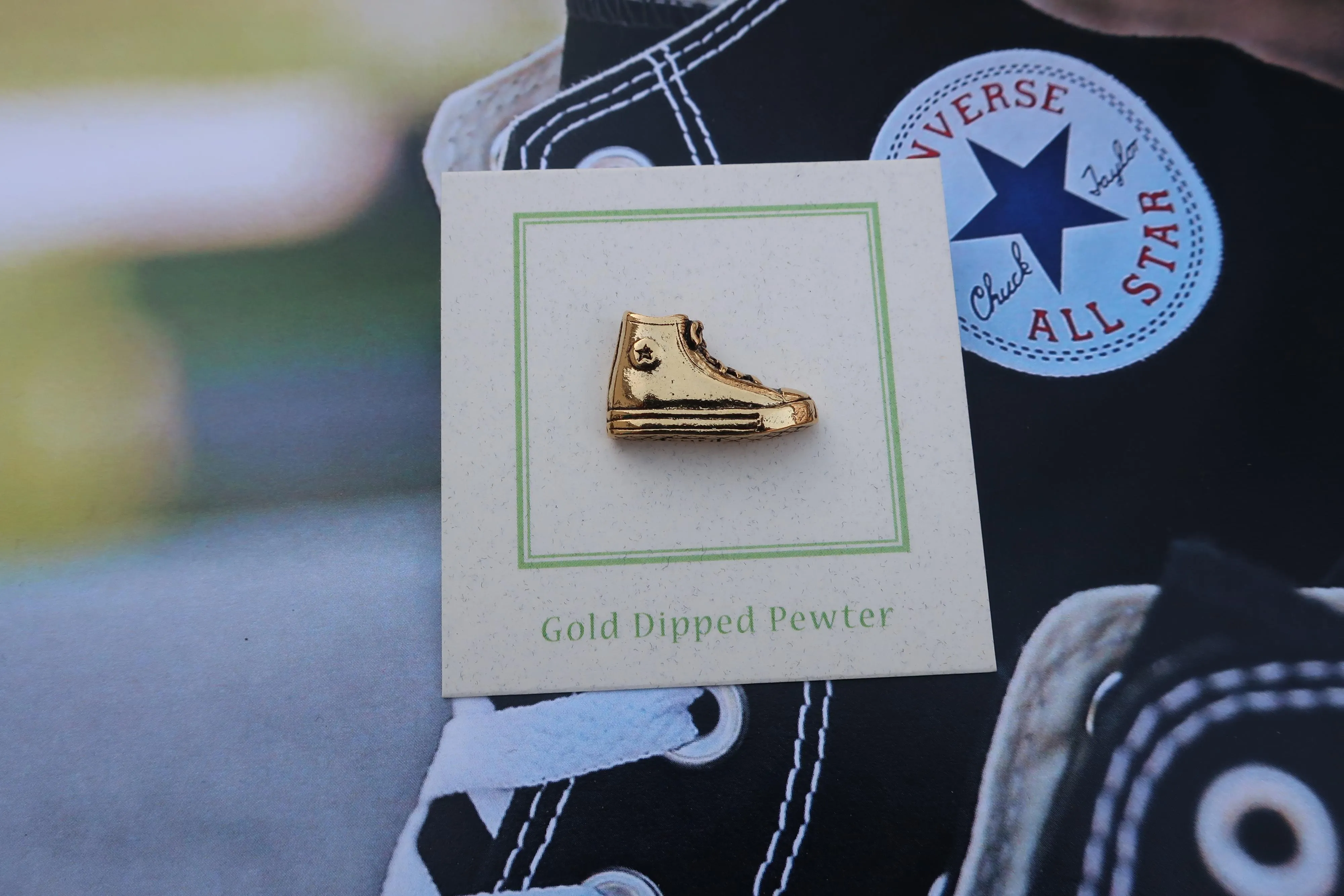 Converse Chuck Taylors Gold Lapel Pin