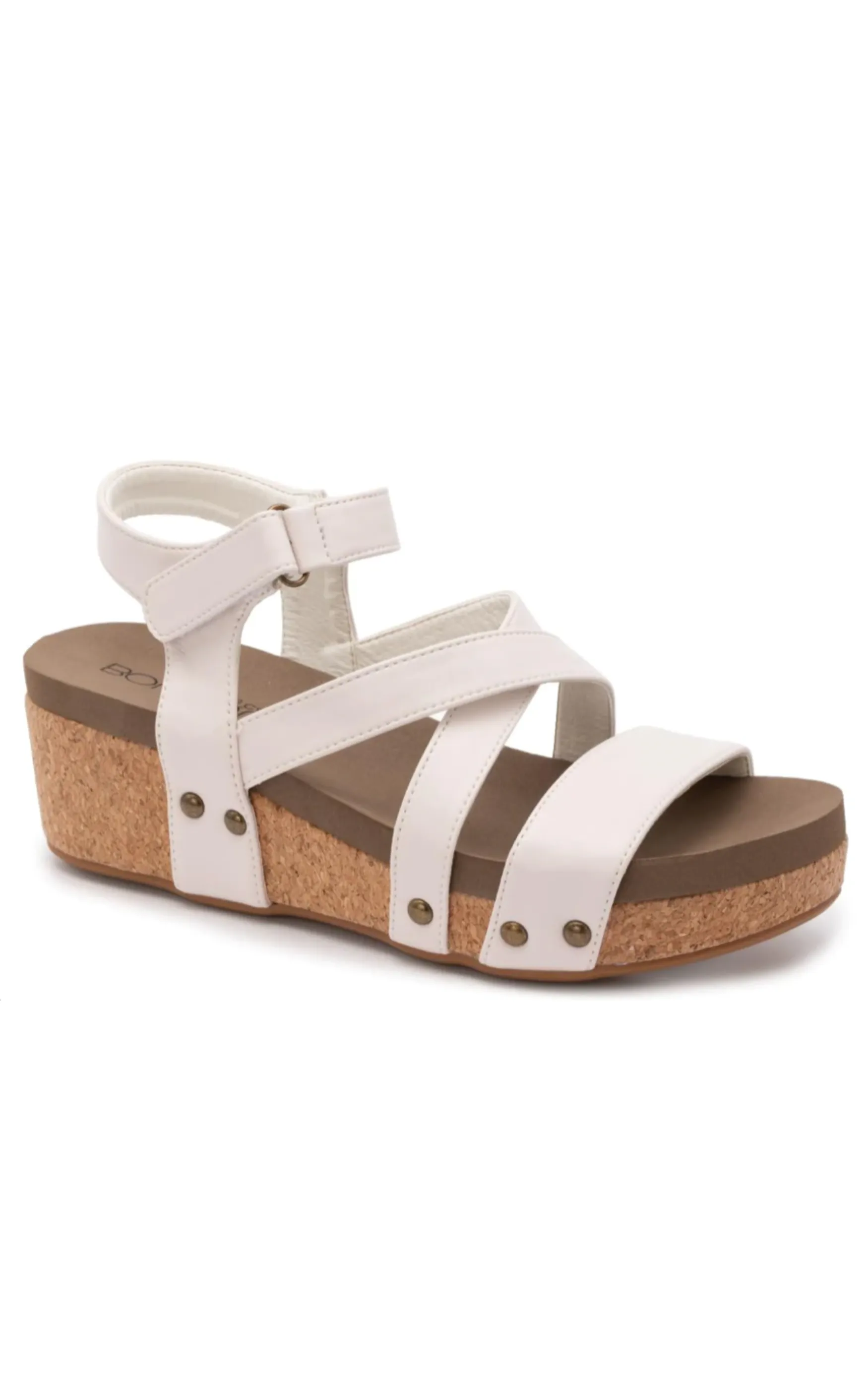 Corky's Sundown So Comfy Cushion Wedge Sandal  Ivory