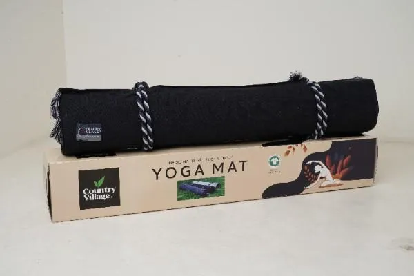 Country Village Medicinal Herb Yoga Mat and Exercise Mat with Carrying Strap