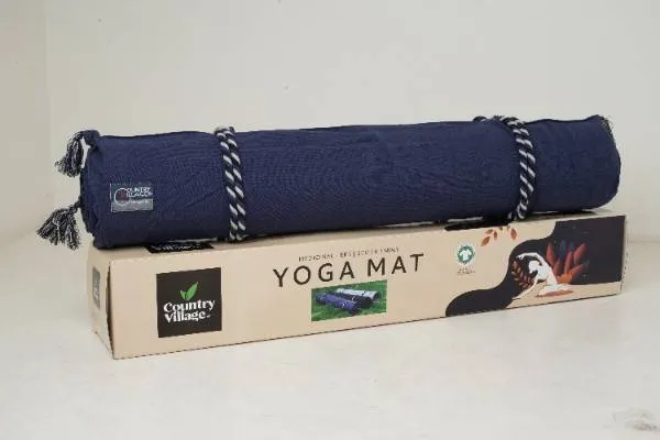 Country Village Medicinal Herb Yoga Mat and Exercise Mat with Carrying Strap