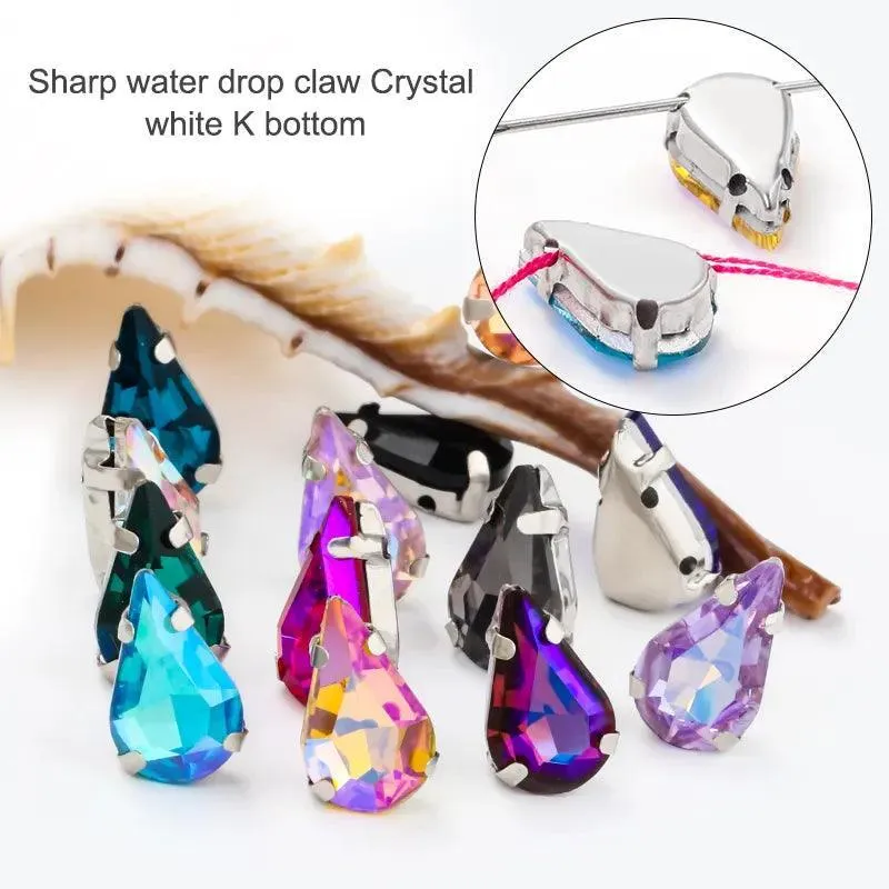 Crystal Drop Rhinestone Sewing & Needlework Set: DIY Accessories - Glamour for Creations