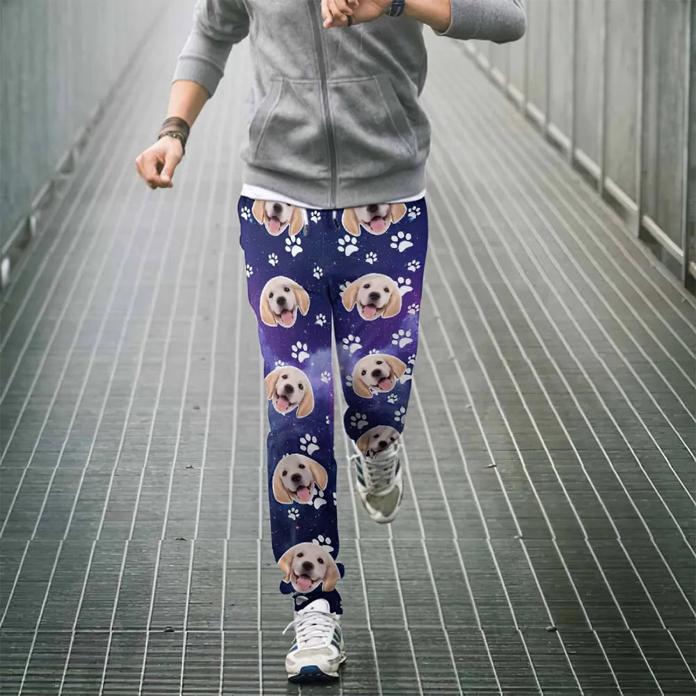 Custom Dog Face Sweatpants Unisex Joggers Universe Style