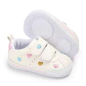 E-FAK Baby Boys Girls Shoes Non-Slip Rubber Sole Infant Toddler Sneakers Crib First Walker Shoes(0-18 Months) (01 Multi-Color, 12_Months)