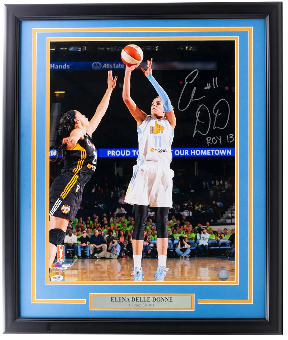 Elena Delle Donne Signed Framed 16x20 Chicago Sky Photo ROY 13 PSA/DNA Holo