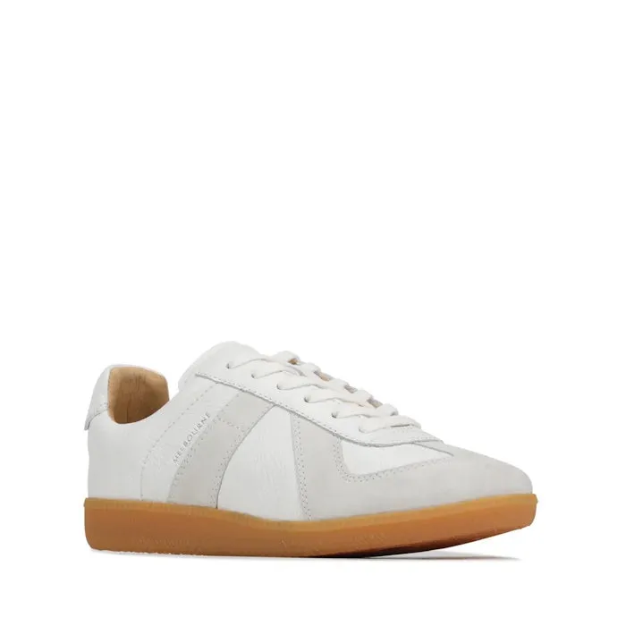 EOS Melbaa White Leather Lace Up Trainer