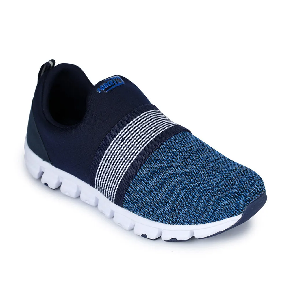 Force 10 Sports Blue Slip-on Walking Shoes For Men FLEXPRO-15 By Liberty