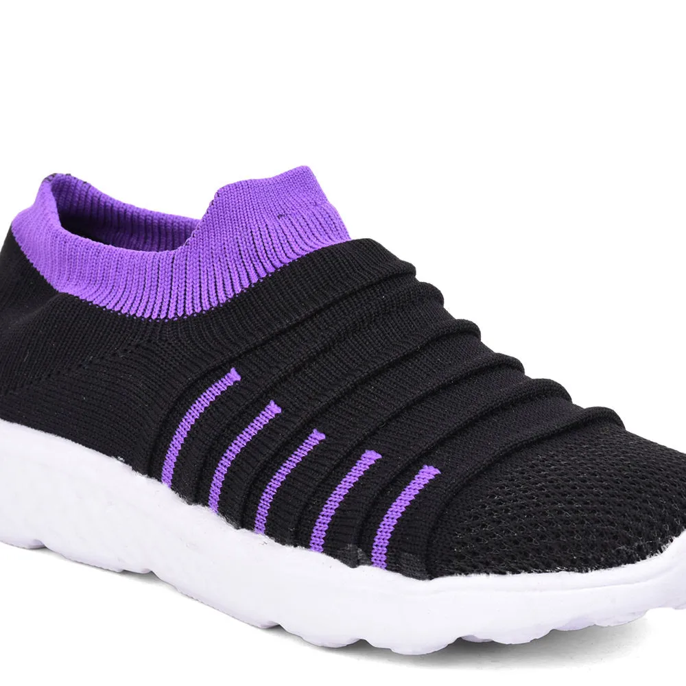 Force 10 Women Purple Sports Non Lacing Walking Shoes (BING  )