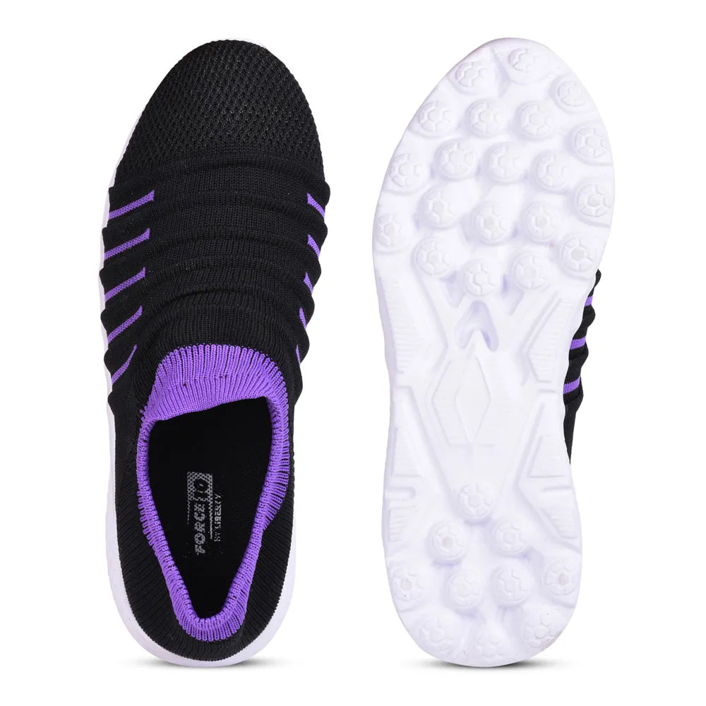 Force 10 Women Purple Sports Non Lacing Walking Shoes (BING  )