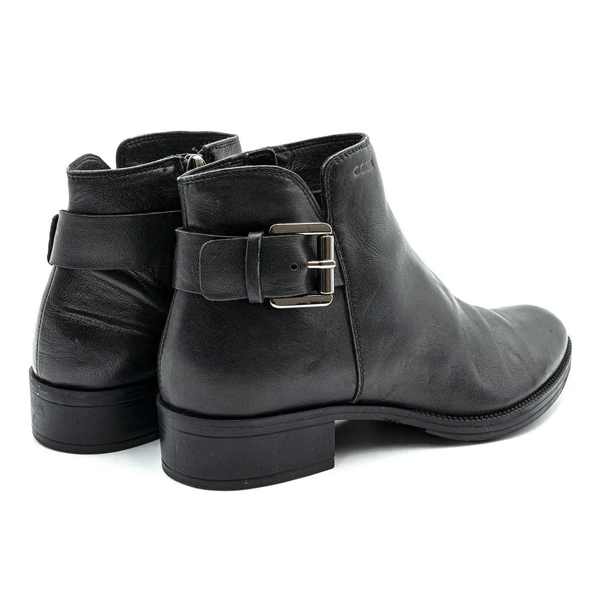 Geox Ankle Boots Leather Black Colour For Women