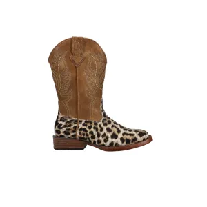 Glitter Leopard Square Toe Cowboy Boots (Little Kid-Big Kid)