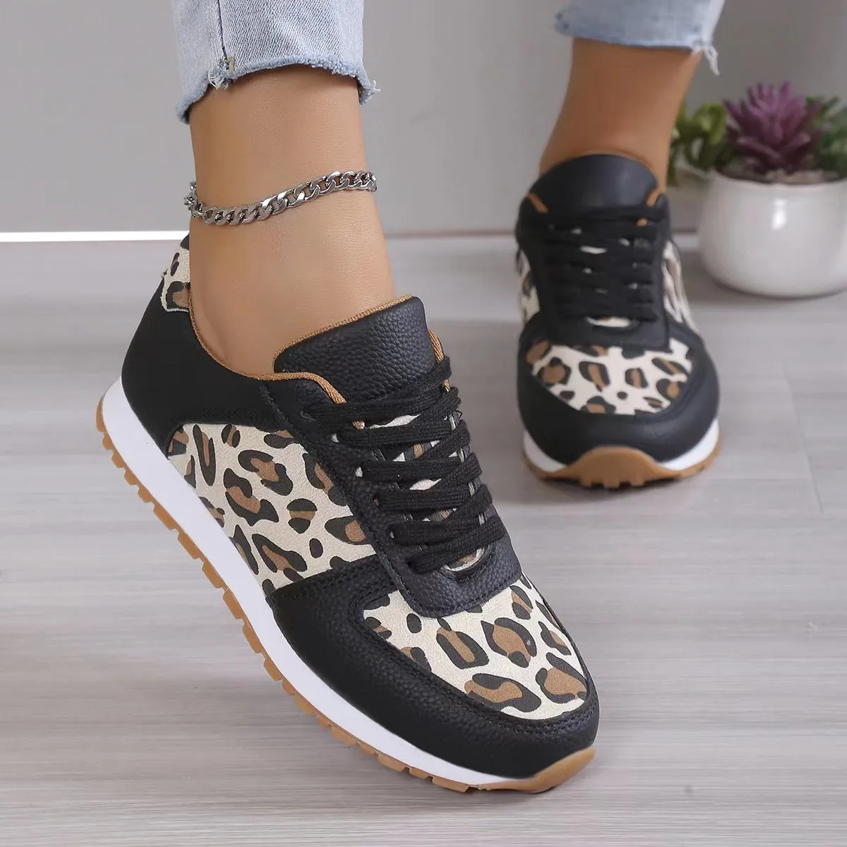 Gympolo Leopard Sneakers For Women