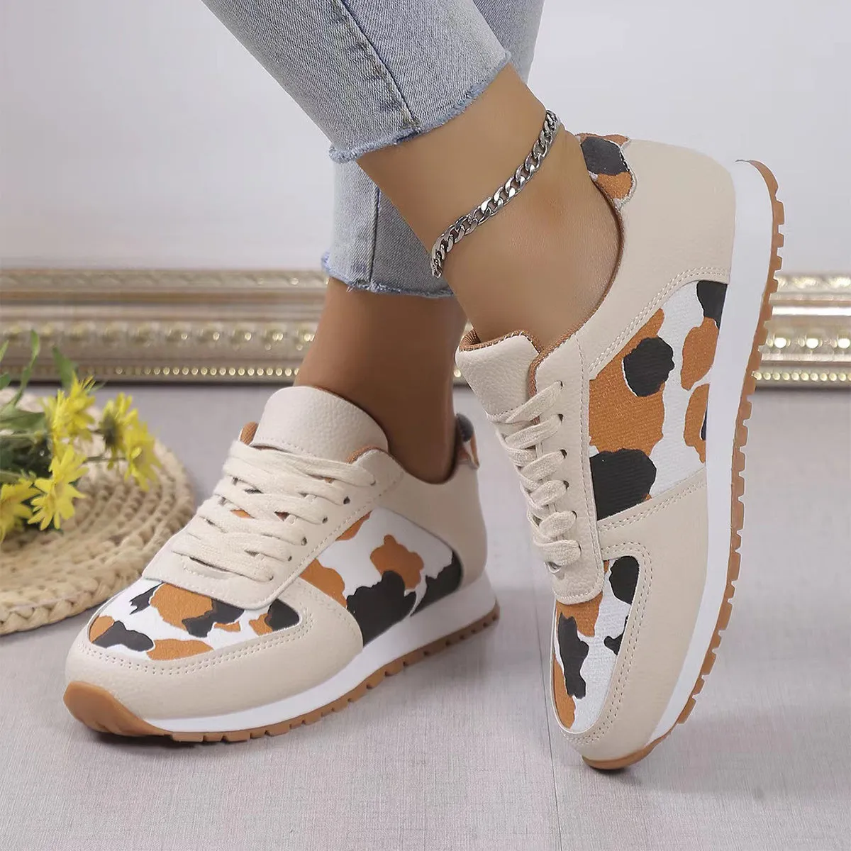 Gympolo Leopard Sneakers For Women