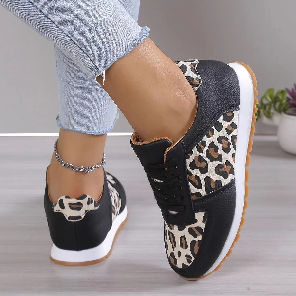 Gympolo Leopard Sneakers For Women