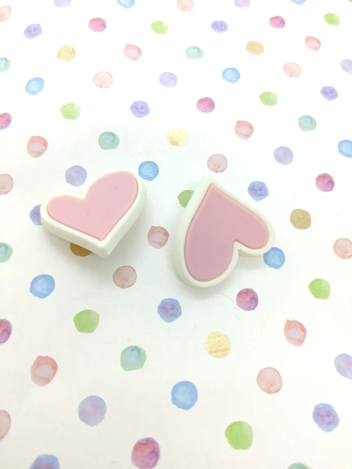 HEART SHOE CHARMS - BABY PINK