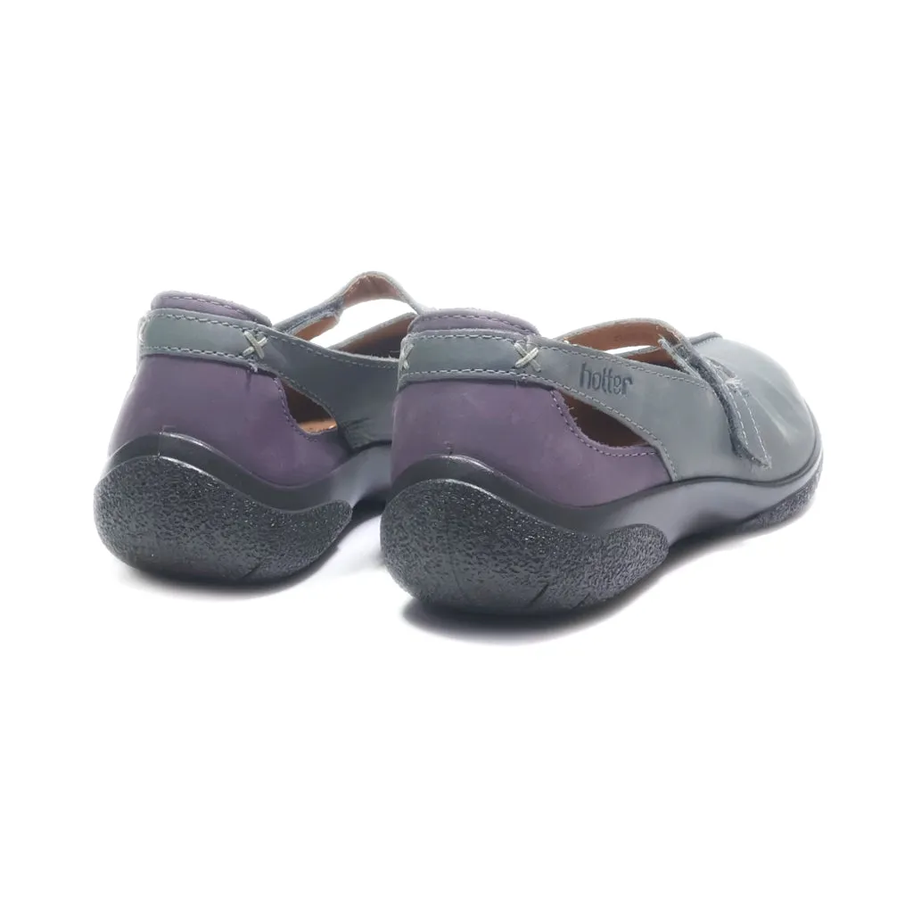 Hotter Ballerinas Leather Grey Colour For Women