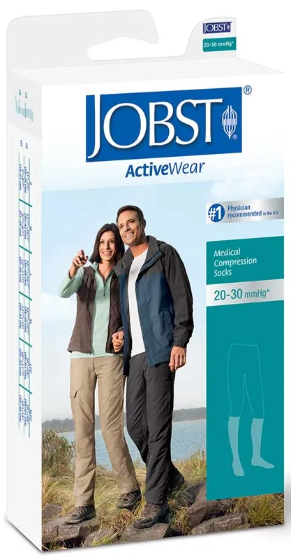 JOBST Activewear Knee-High Firm Compression Socks X-Large, White