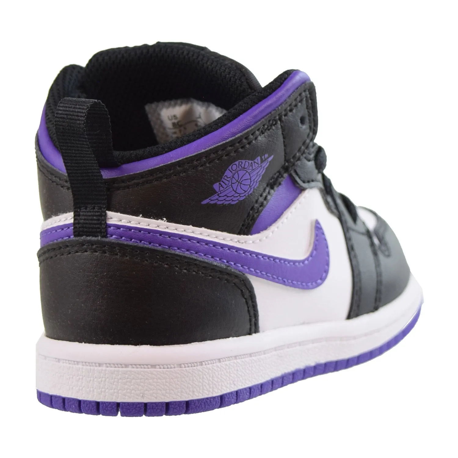 Jordan 1 Mid (TD) Toddlers Shoes Black-Dark Iris