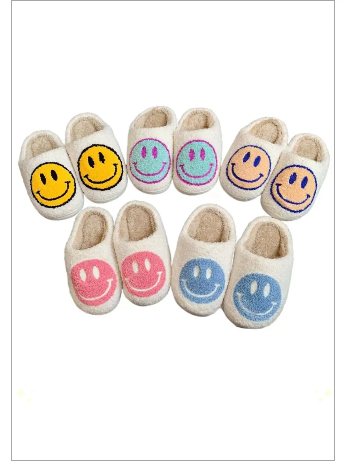 Keep Her Happy Smiley Bedroom Slippers By Liv and Mia