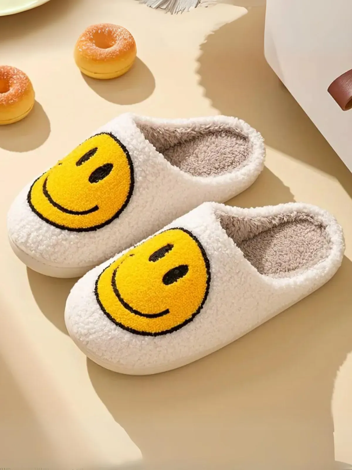 Keep Her Happy Smiley Bedroom Slippers By Liv and Mia