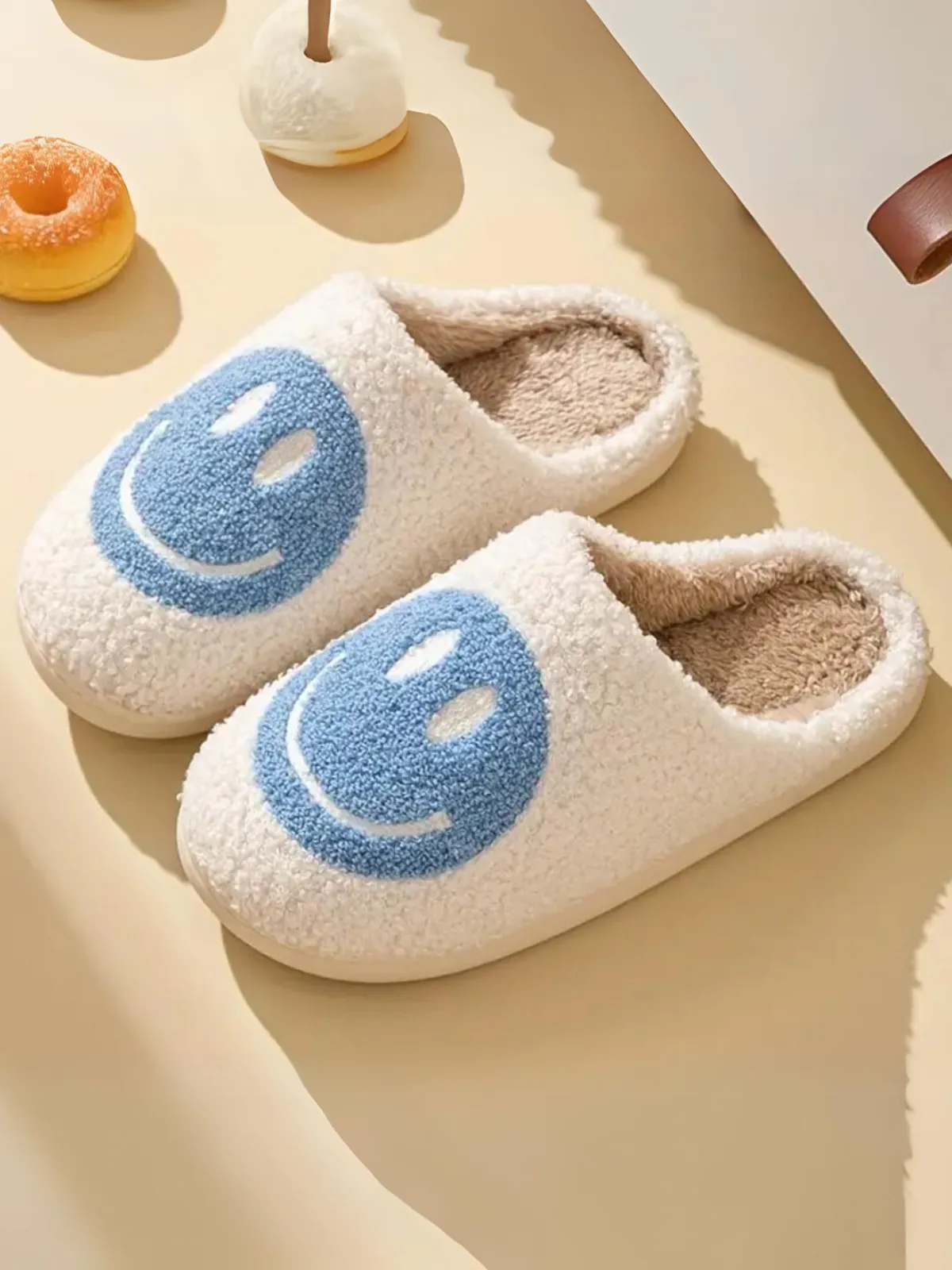 Keep Her Happy Smiley Bedroom Slippers By Liv and Mia