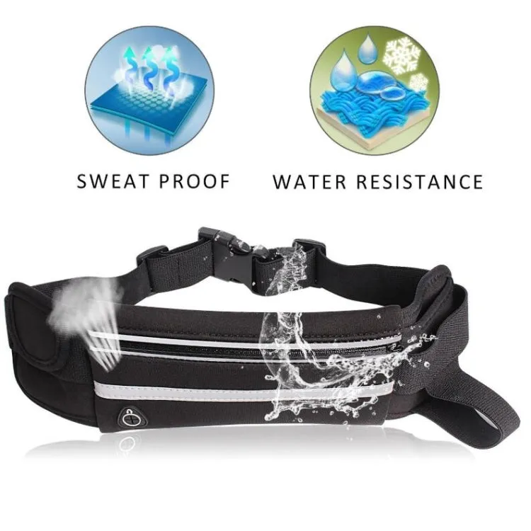 Kettle Pockets Outdoor Sports Mobile Phone Pockets Waist Bag(Black)