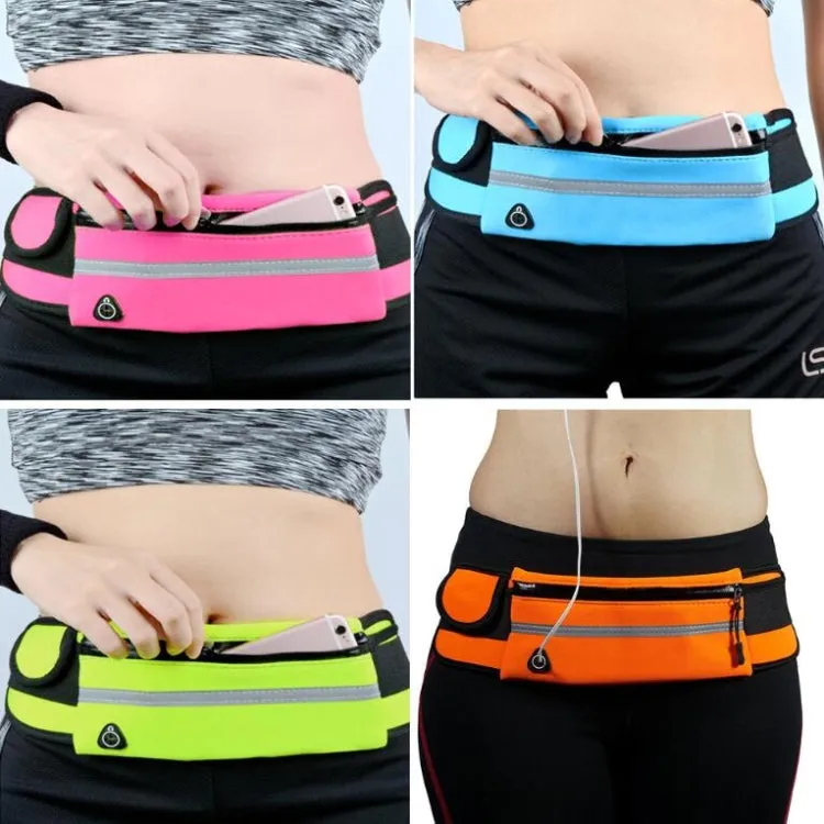 Kettle Pockets Outdoor Sports Mobile Phone Pockets Waist Bag(Fluorescent Green)