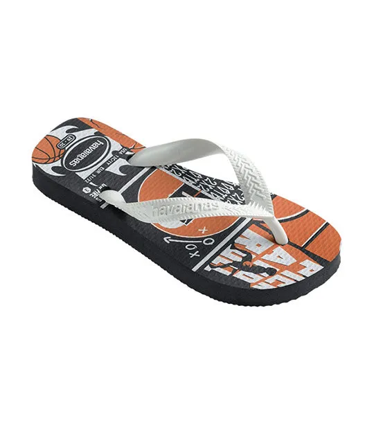 Kids Athletic Flip Flops New Graphite\White