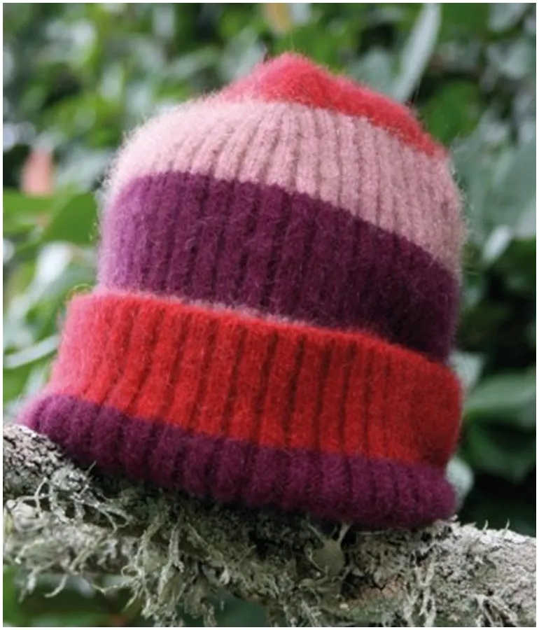 Kid's Possum Merino Stripe Rib Beanie