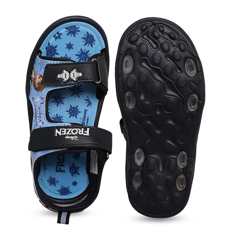 Kidsville Kids Girls Frozen Printed Navy Sandals