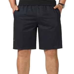 Loose Flat Front Shorts Black