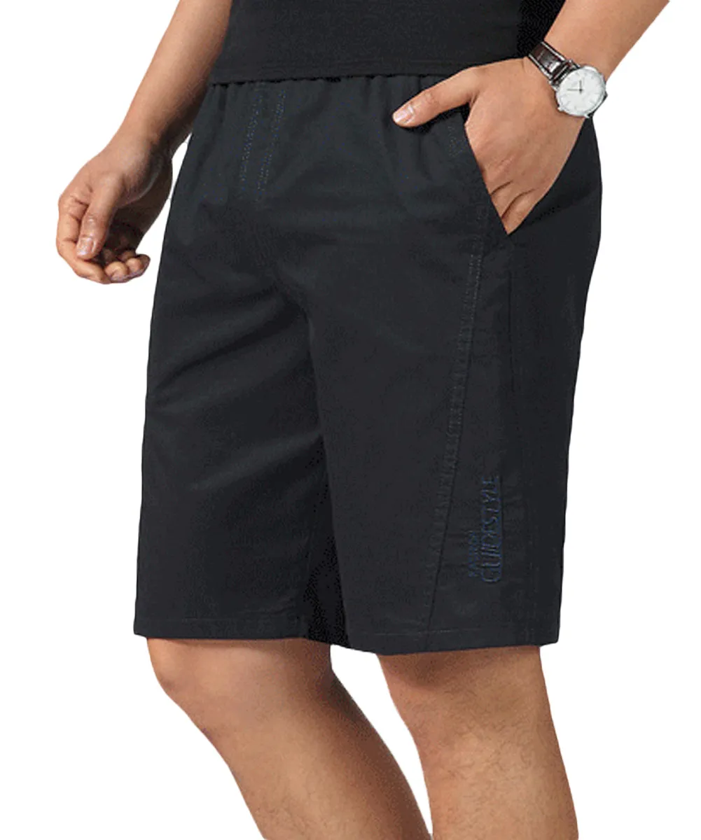 Loose Flat Front Shorts Black