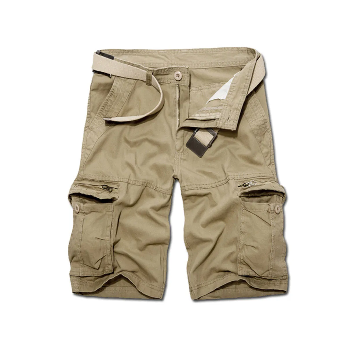 Loose Summer Casual Shorts Khaki