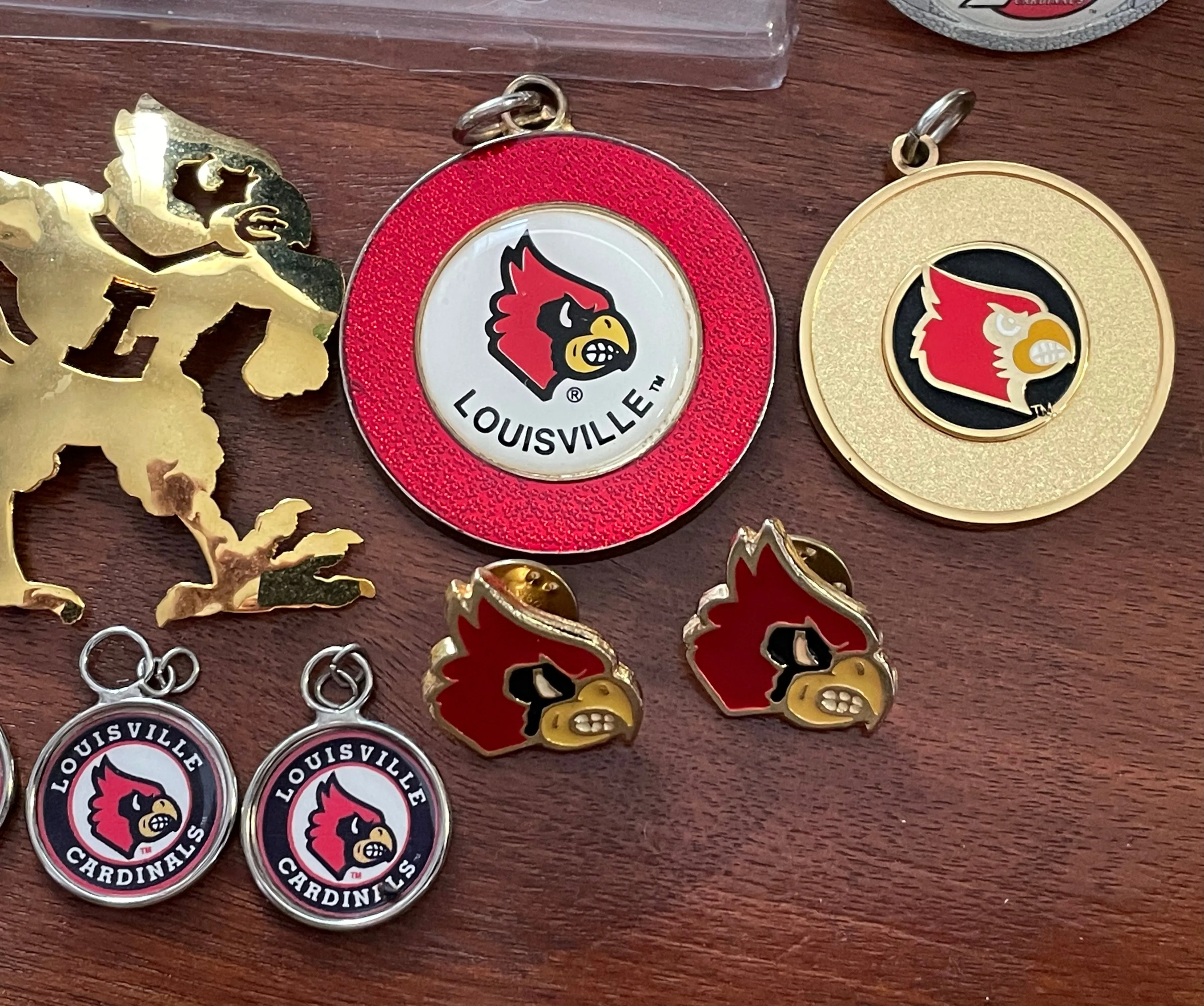 Louisville Cardinal Lot Brooch Pendants Pins Battery Operated