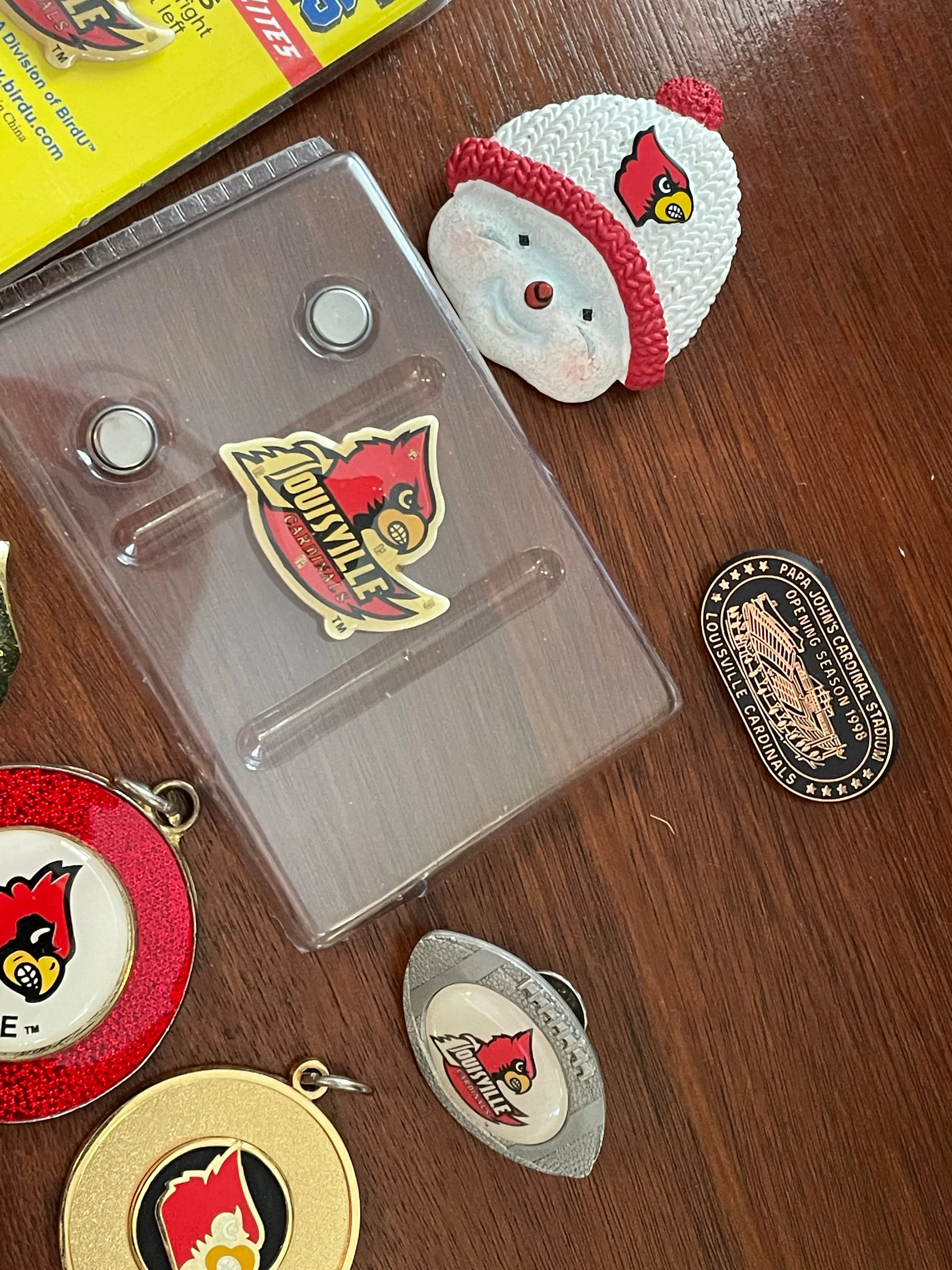 Louisville Cardinal Lot Brooch Pendants Pins Battery Operated