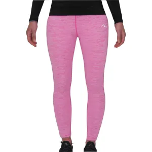 More Mile Heather Girls Long Running Tights - Pink