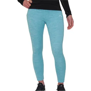 More Mile Heather Womens Long Running Tights - Blue