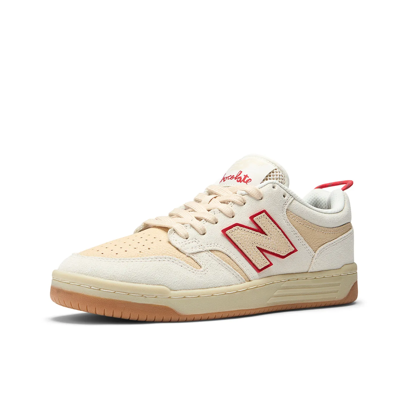 New Balance Numeric NM480 Shoes - Sea Salt / Red