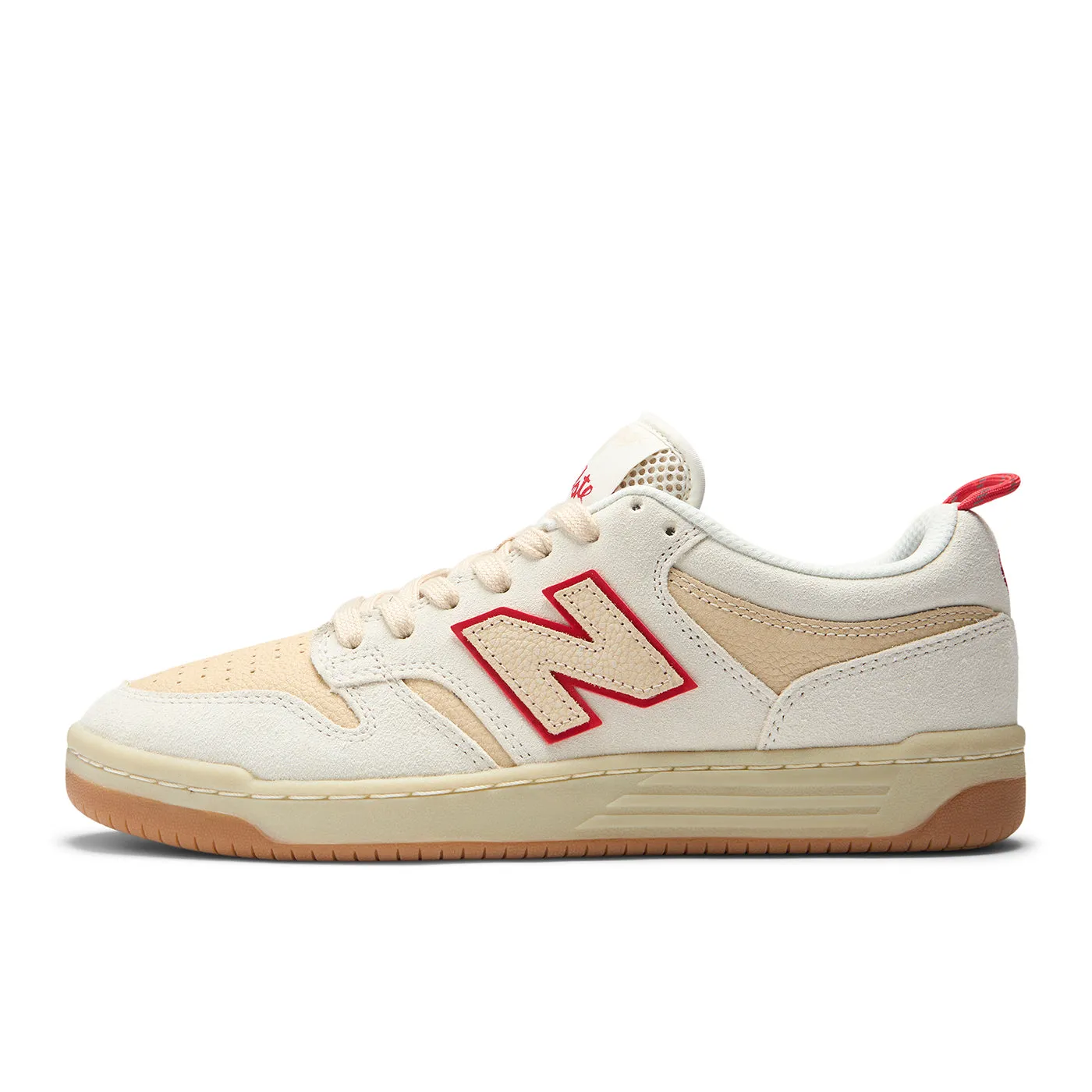 New Balance Numeric NM480 Shoes - Sea Salt / Red