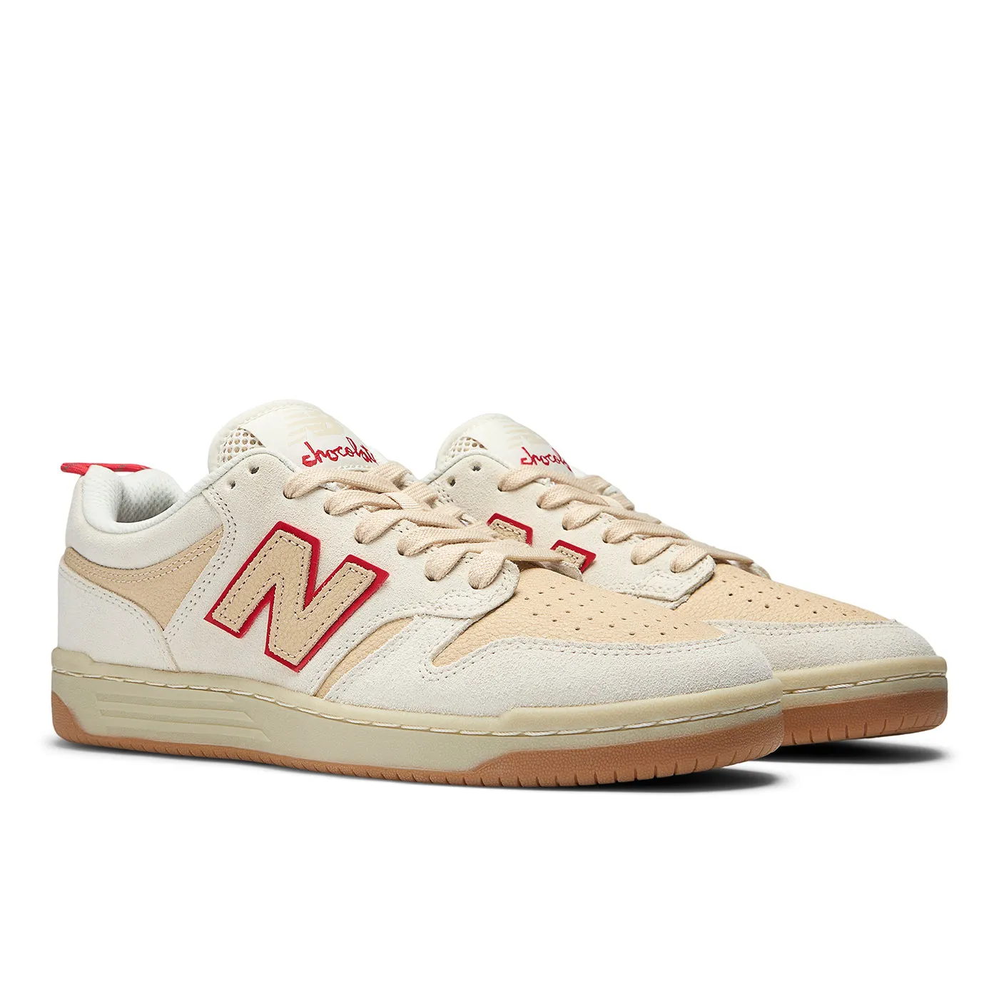 New Balance Numeric NM480 Shoes - Sea Salt / Red