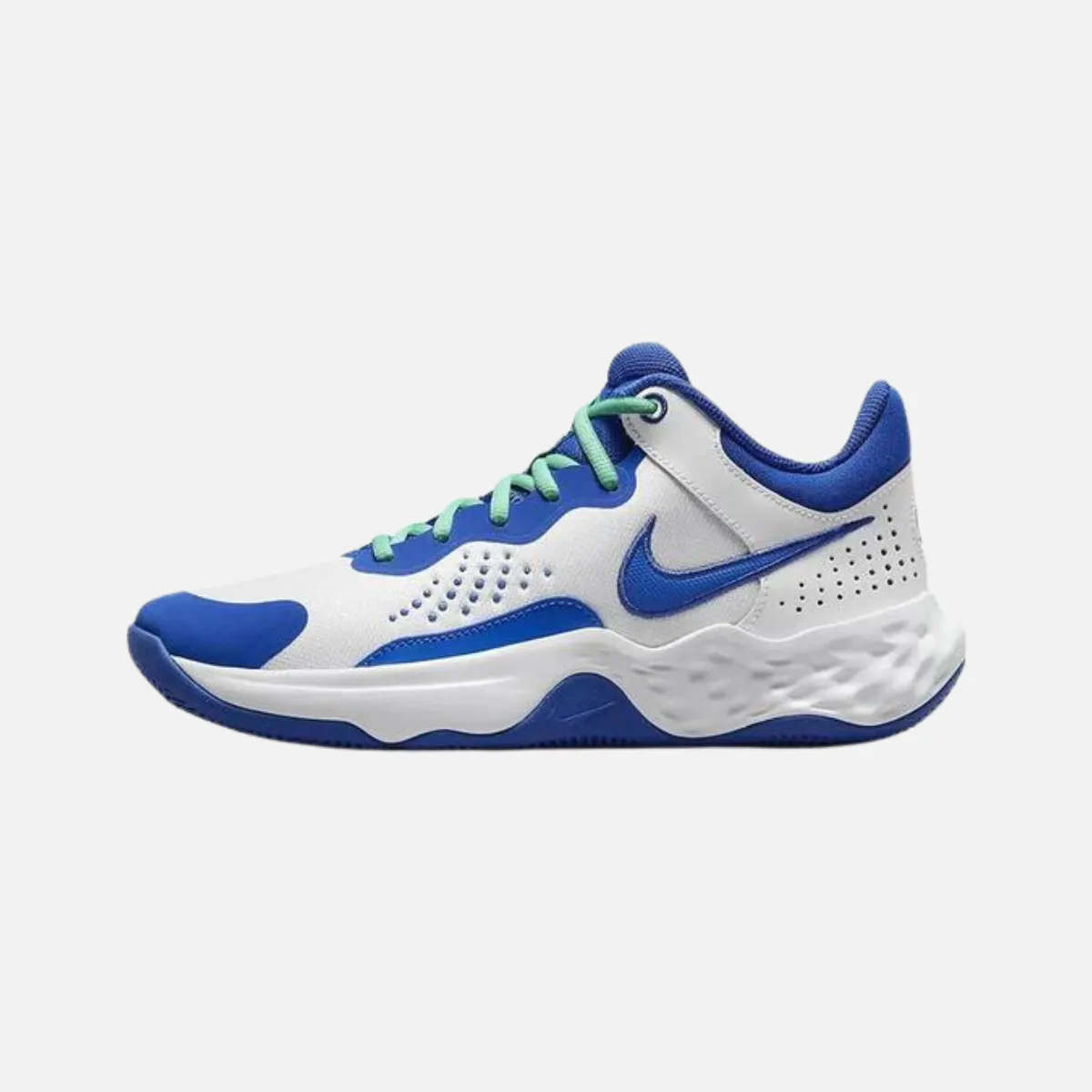 Nike Fly.By Mid 3 Men's Basketball Shoes -White/Game royal -Green Glow