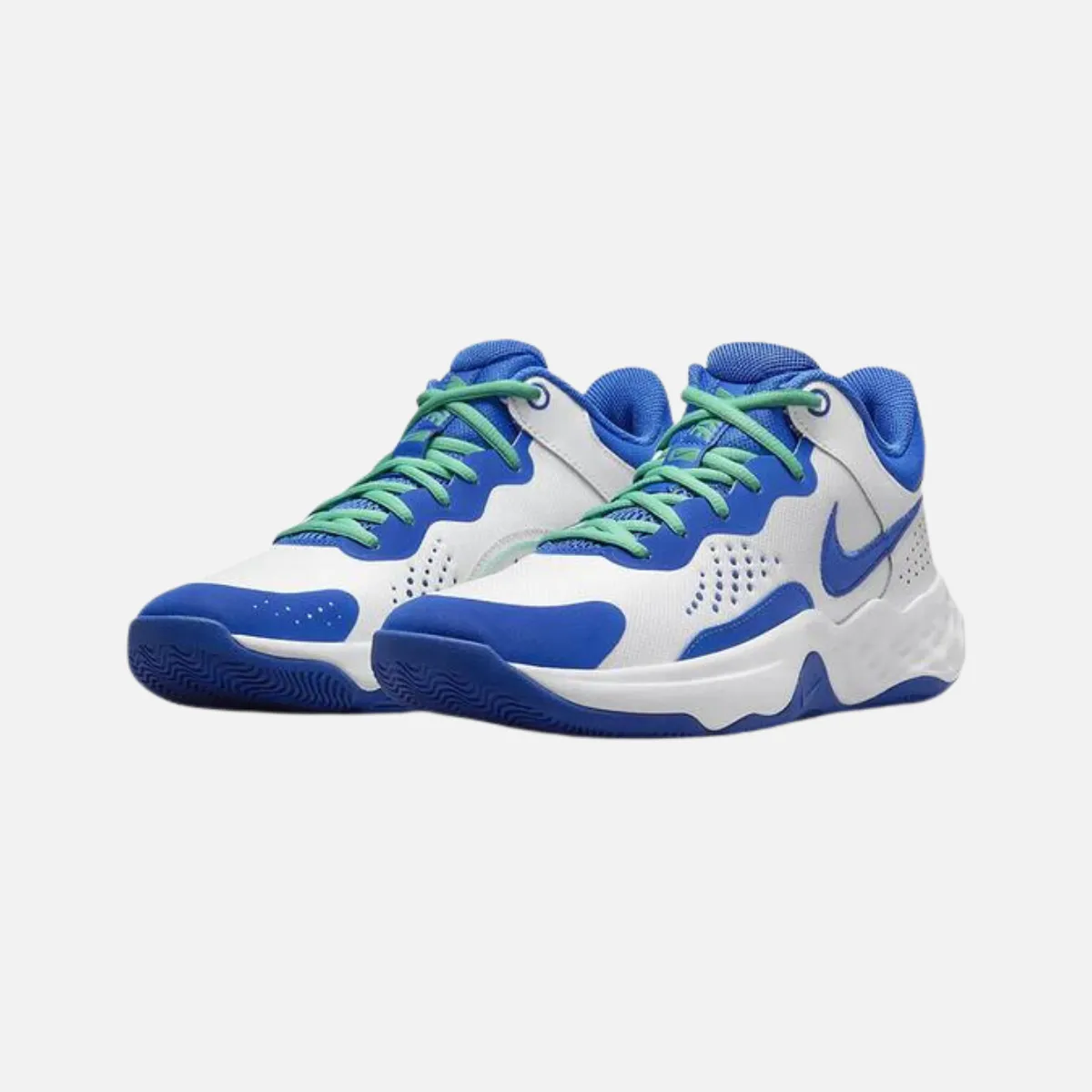 Nike Fly.By Mid 3 Men's Basketball Shoes -White/Game royal -Green Glow