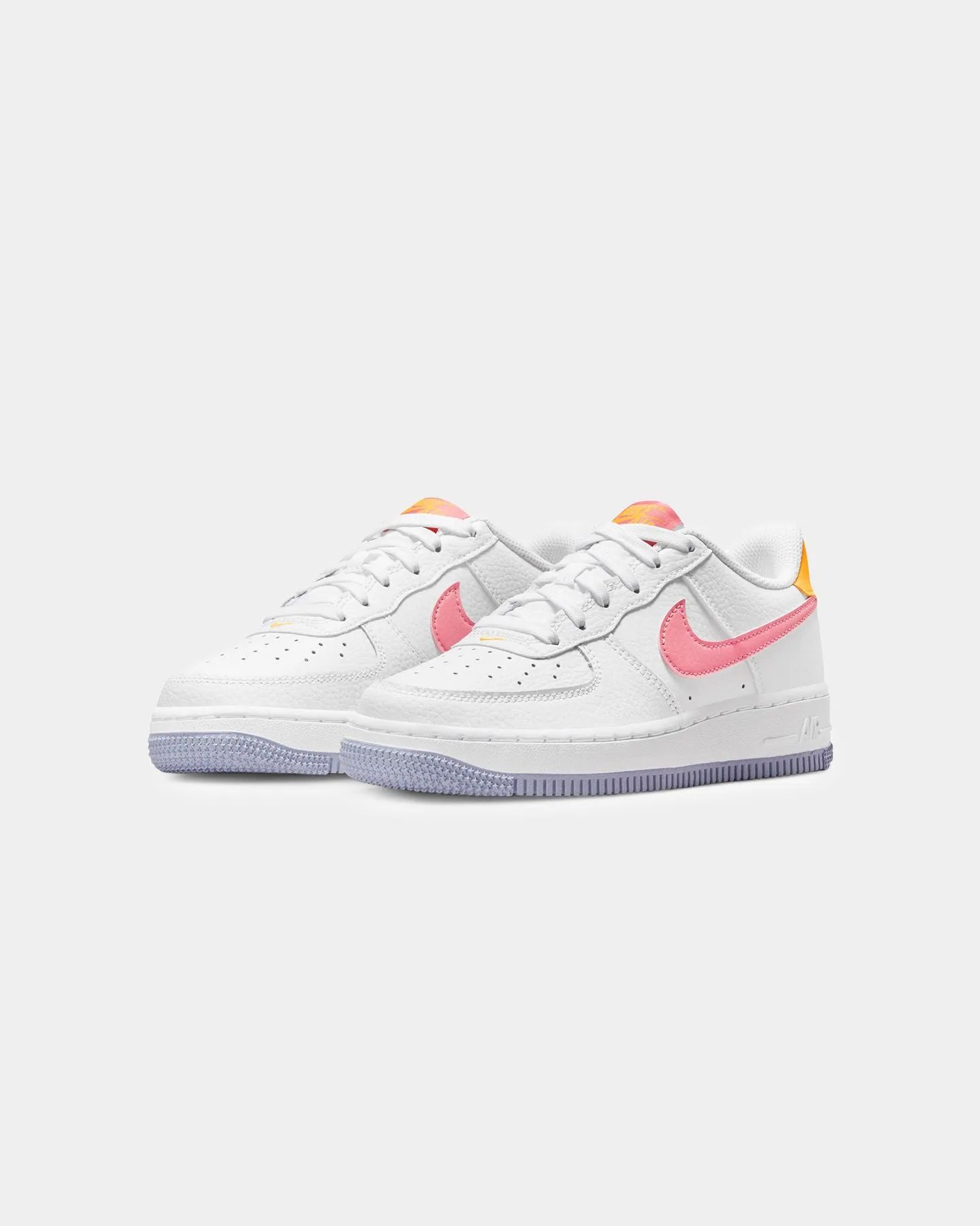 Nike Kids' Air Force 1 (GS) White/Coral Chalk