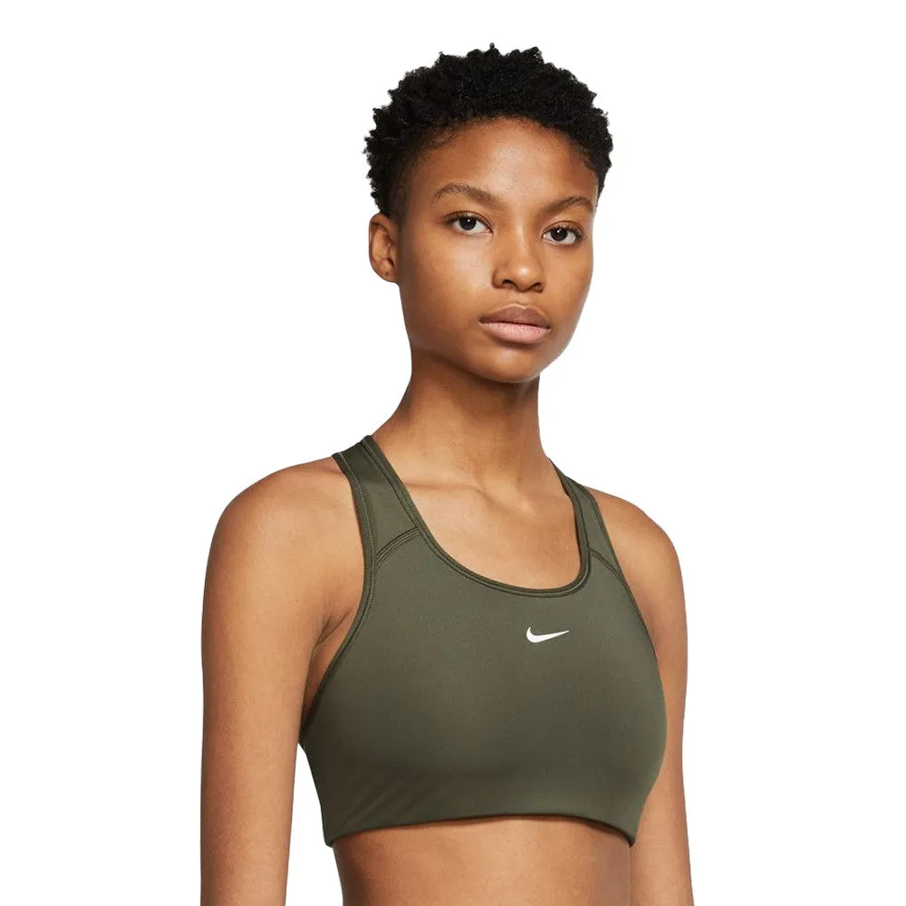 Nike Women's Swoosh Logo Sports Bra - Khaki Green