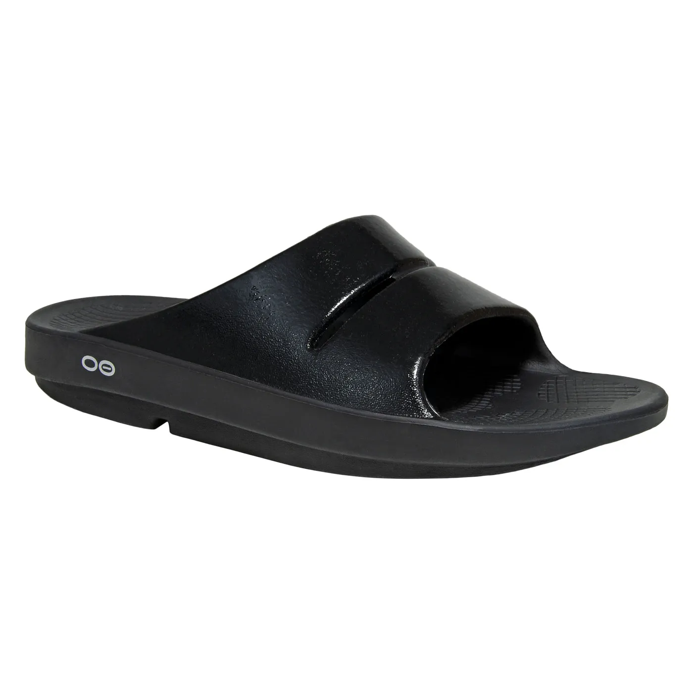 Oofos Ooahh Luxe Slide Women's Sandal - Black FINAL SALE