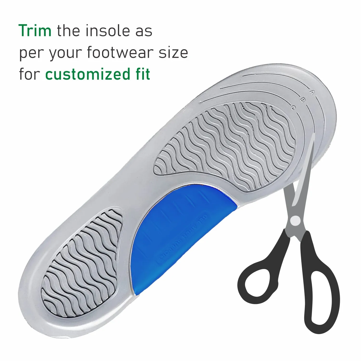 Ortho Joy Arch Support Gel Insoles for Walking, Sports