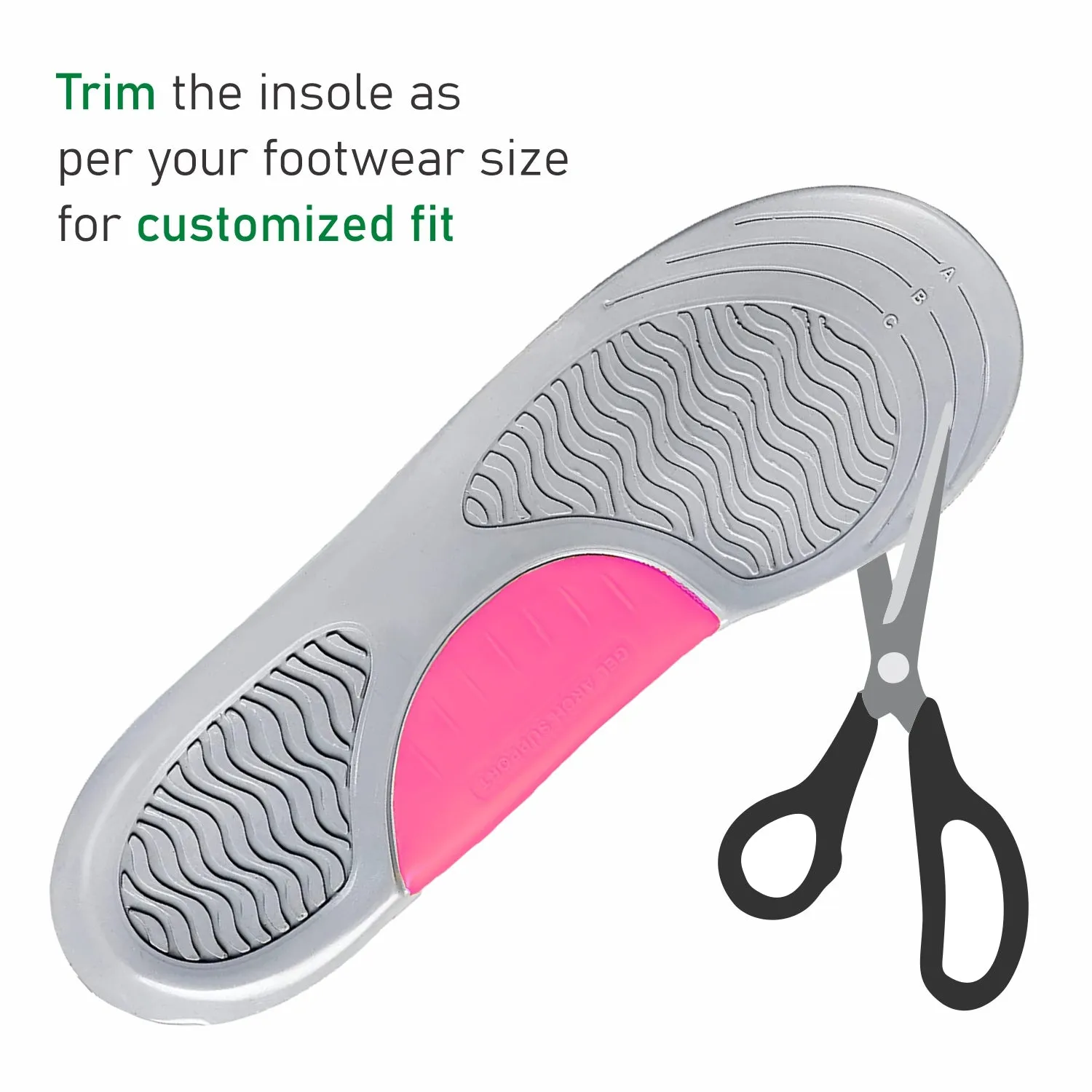 Ortho Joy Arch Support Gel Insoles for Walking, Sports