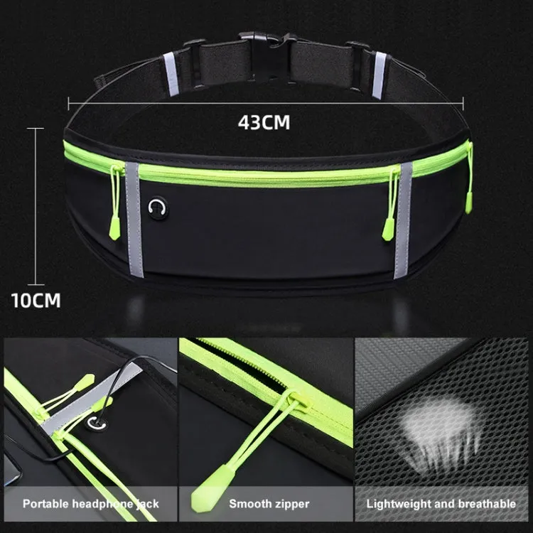 Outdoor Waterproof Belt Bag Sports Riding Mobile Phone Waist Bag, Size:7 inch(Fluorescent Green)