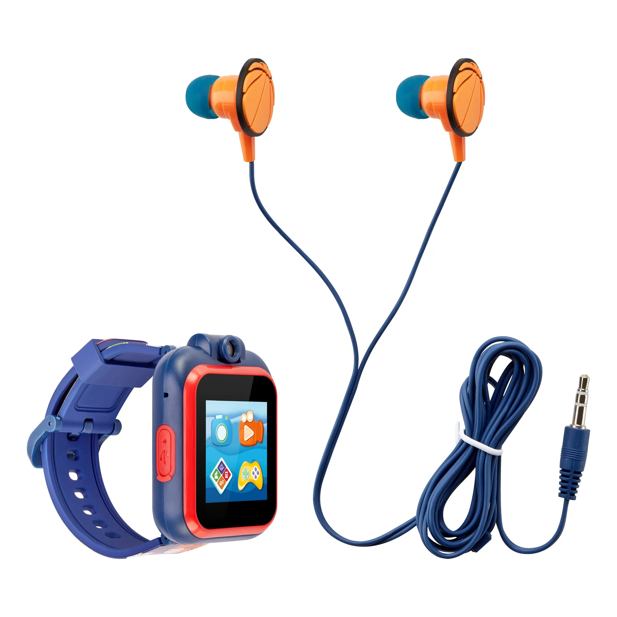 Playzoom Kids Smartwatch & Earbuds Set: Navy Sports