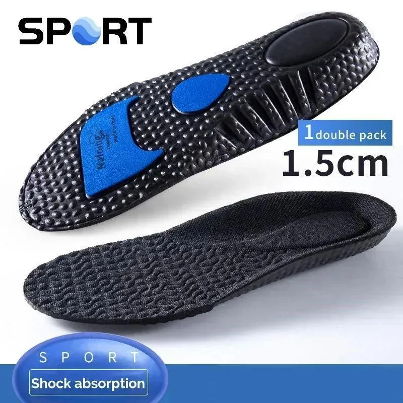 Premium Shock-Absorbing Shoe Insoles with Arch Support and Height Boost for Active Lifestyles